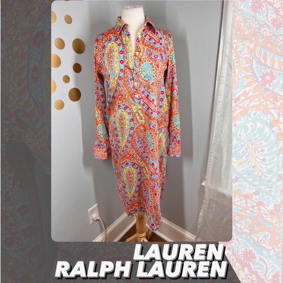 Lauren Ralph Lauren Dresses & Skirts - EUC Lauren Ralph Lauren Paisley Shirt Dress